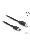 DELOCK kábel EASY-USB 2.0 Type-A male > USB 2.0 Type-B male 2m fekete
