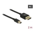   DELOCK kábel Mini DisplayPort > DisplayPort 8K 60Hz tanúsítvánnyal 2m