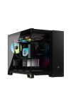 CORSAIR Ház iCUE LINK 2500X RGB, 2x RX120 RGB Ventilátor, Tápegység nélkül, Edzett Üveg, fekete