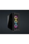 CORSAIR Ház iCUE 5000D RGB AIRFLOW, 3xAF120 RGB Ventillátorral + iCUE Kontroller, Tápegység nélkül, Edzett Üveg, fekete