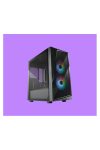 COOLER MASTER Ház Mini Tower CMP 320, 2x ARGB Ventilátor, Tápegység nélkül, fekete