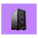   COOLER MASTER Ház Midi ATX CMP 510, 3x ARGB Ventilátor, Tápegység nélkül, Üvegfalú, fekete