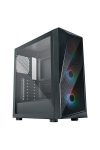 COOLER MASTER Ház, Mid Tower ATX CMP 520, 3x ARGB Ventilátor +HUB, Tápegység nélkül, Üvegfalú, fekete