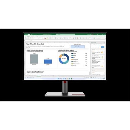 LENOVO Monitor ThinkVision P27h-30; 27" QHD 2560x1440 IPS, 16:9, 1000:1, 350cd/m2, 4ms, VESA, HDMI, DP, USB Type-C