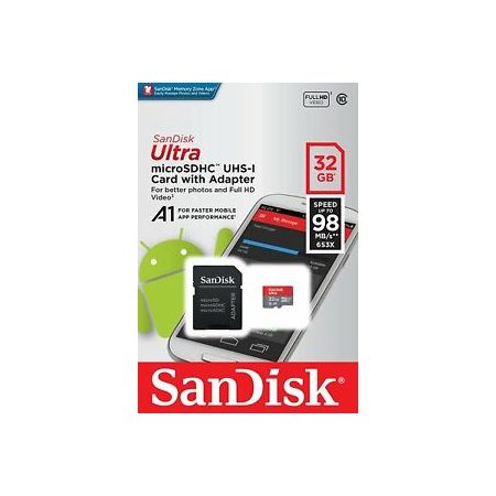 SanDisk microSDHC Ultra 32GB C10/UHS-I/A1 (SDSQUA4-032G-GN6MA)