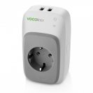   VOCOlinc PM5 smart power plug with 2×USB charger and LED night light